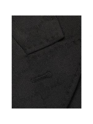 Blazer di lana in tessuto jacquard Gucci nero