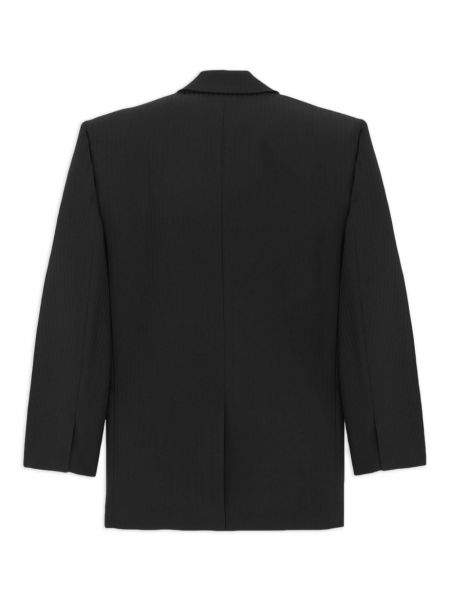 Svītrainas vilnas uzvalks Saint Laurent melns