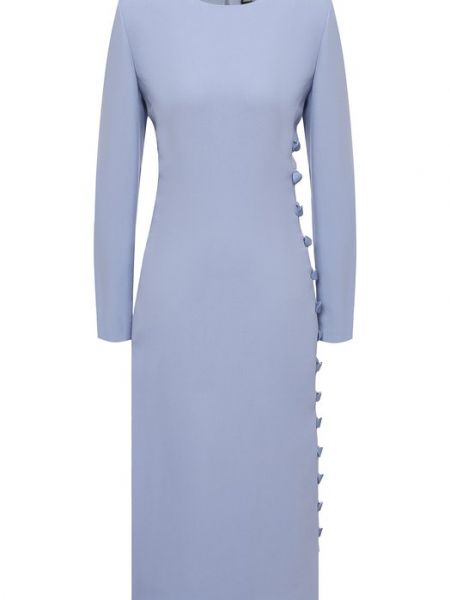 Платье из вискозы Giorgio Armani голубое