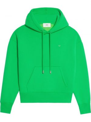 Kapučdžemperis ar izšuvumiem Ami Paris zaļš
