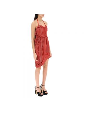 Mini vestido drapeado Vivienne Westwood rojo
