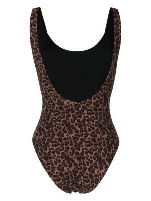 Haut à imprimé à imprimé léopard The Upside marron