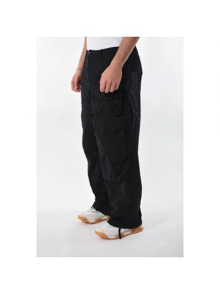 Pantalones cargo de nailon con bolsillos Ten C negro