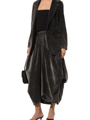 Бархатный пиджак Uma Wang серый