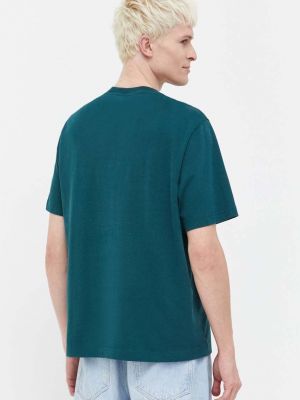 Bavlněné tričko s potiskem Abercrombie & Fitch zelené