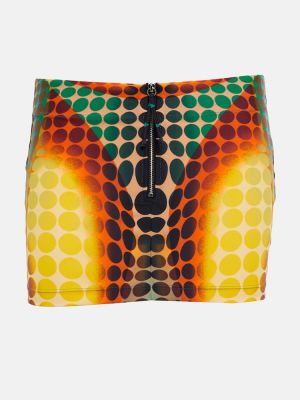 Mini falda con lunares de malla Jean Paul Gaultier