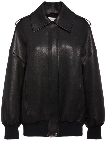 Giacca di pelle Alexander Mcqueen nero