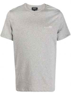 T-shirt aus baumwoll mit print A.p.c. grau
