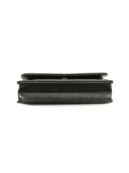 Bolso satchel de cuero retro Chanel Vintage negro