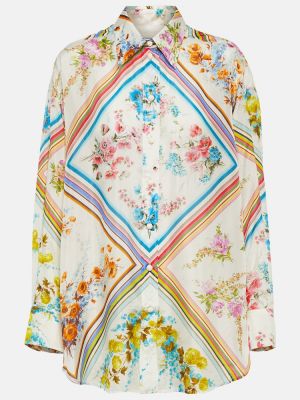 Bluză de mătase cu model floral Zimmermann