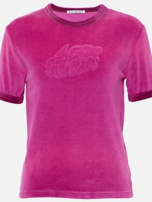 Camiseta de algodón Acne Studios rosa