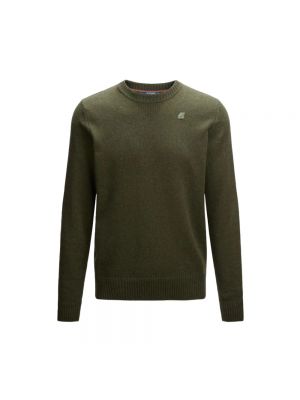 Sweatshirt mit rundem ausschnitt K-way grün