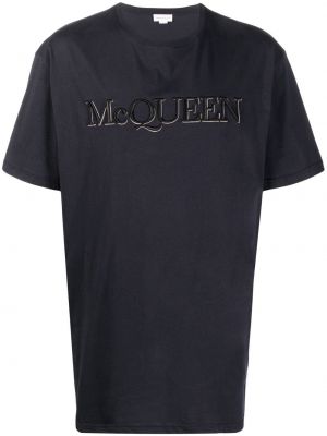 T-shirt mit print Alexander Mcqueen blau