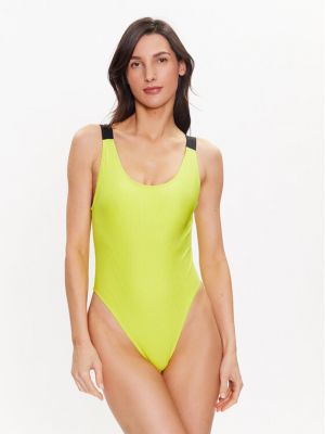 Enodelne kopalke Calvin Klein Swimwear rumena