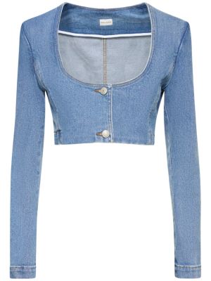 Giacca di jeans di cotone Magda Butrym blu