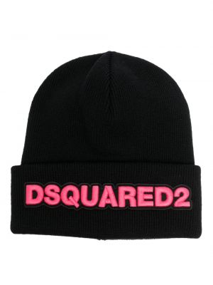 Vilnonis kepurė Dsquared2 juoda