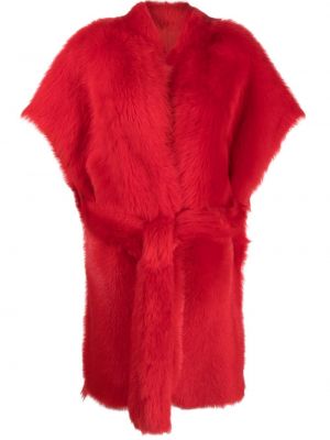 Двустранно палто Liska червено
