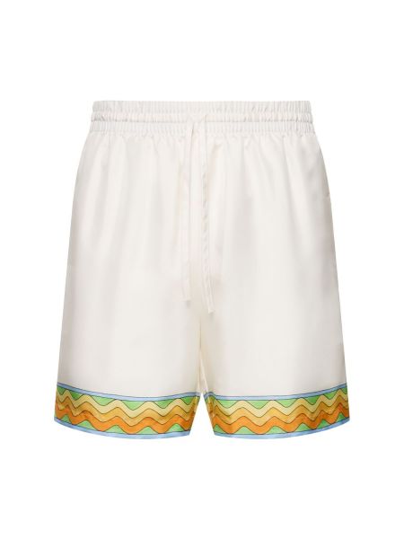 Pantalones cortos de seda Casablanca blanco