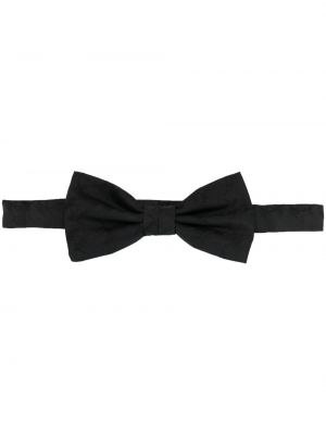 Jedwabny krawat z kokardką Karl Lagerfeld czarny