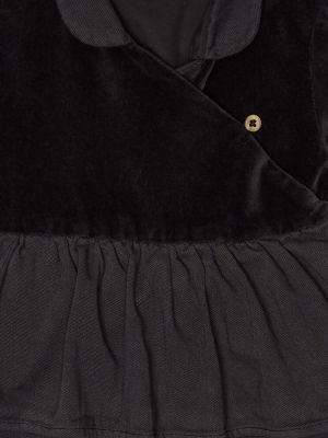 Robe en velours en coton Donsje noir