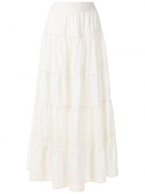 Midi sukně s vysokým pasem Olympiah - bílá
