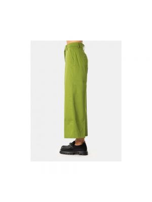 Pantalones de algodón Max Mara Weekend verde