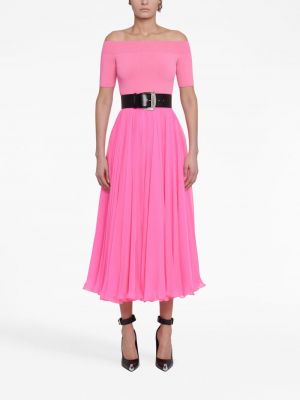 Plisované hedvábné sukně Alexander Mcqueen růžové