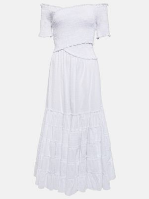 Платье миди Poupette St Barth белое