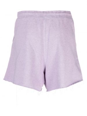 Shorts en coton Ganni violet