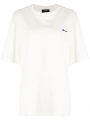 Bavlnené tričko s výšivkou We11done biela
