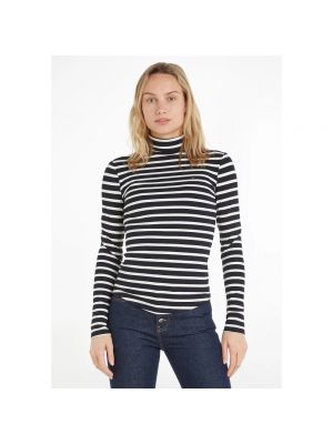 Top a rayas Tommy Hilfiger negro