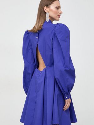 Bavlněné mini šaty Custommade modré
