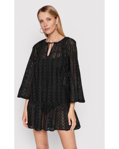 Seafolly Nyári ruha Broderie Anglaise 54700-CU Fekete Relaxed Fit