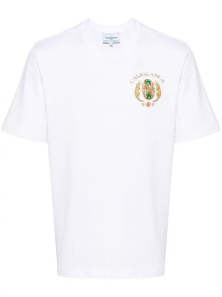 Βαμβακερή μπλούζα Casablanca λευκό