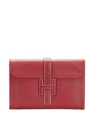 Listová kabelka Hermès červená