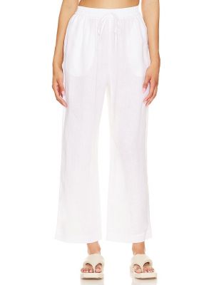 Pantalones de lino Seafolly blanco