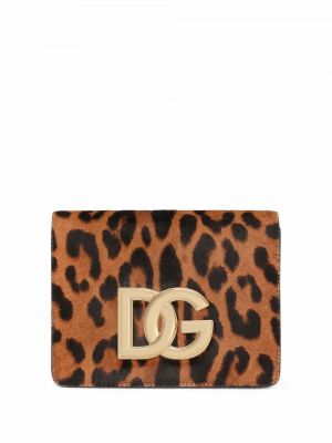 Crossbody torbica s potiskom z leopardjim vzorcem Dolce & Gabbana