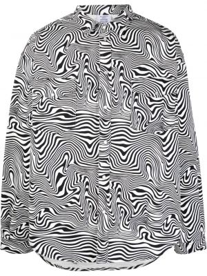 Hemd mit geknöpfter mit print mit zebra-muster Vetements