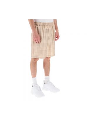 Pantalones cortos de seda Burberry beige
