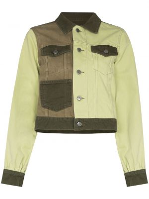 Джинсовая куртка Ganni, зеленый