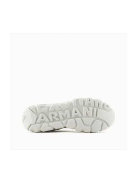 Zapatillas de cuero de nailon Armani Exchange gris