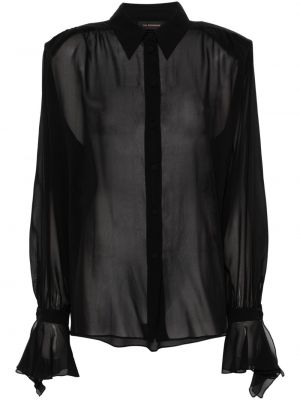 Šifono šilkinė marškiniai The Andamane juoda