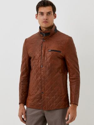 Кожаная куртка Giorgio Di Mare коричневая