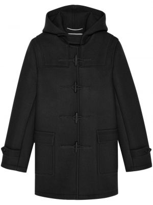 Manteau à capuche Saint Laurent noir