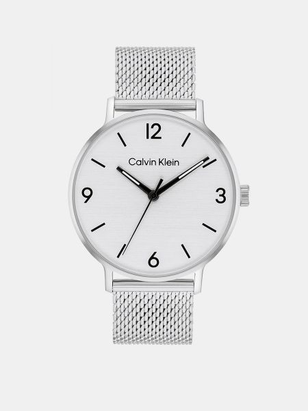 Relojes de malla Calvin Klein plateado