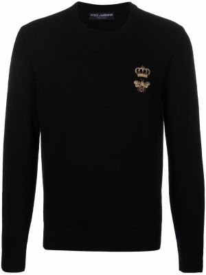 Vlněný svetr s výšivkou Dolce & Gabbana