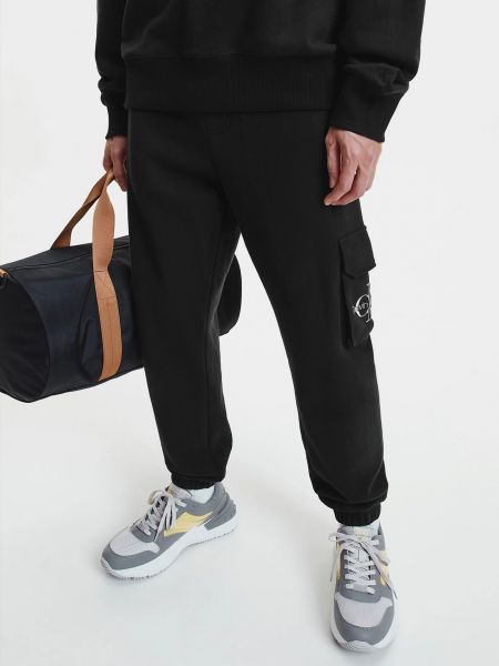 Αθλητικό παντελόνι Calvin Klein μαύρο