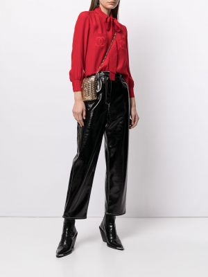 Blusa con lazo Chanel Pre-owned rojo
