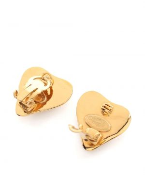 Auskarai su širdelėmis Chanel Pre-owned auksinė