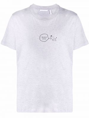 Camiseta con estampado Helmut Lang gris
